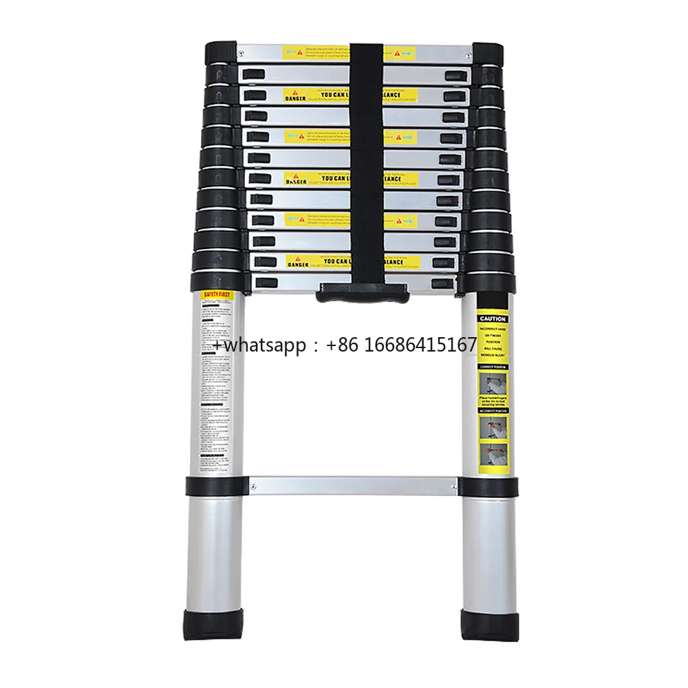 1.4m 2.0 Meters Auminum Portable Straight Ladder 5/7 Steps Household Folding Extension Telescopic Ladders Loading Max 150KG