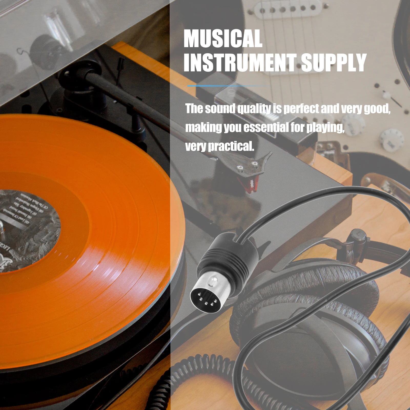 

-Pin Midi Connection Cable Male to Male for Electronic Piano Electronic Drum Audio Midi Extension Cable