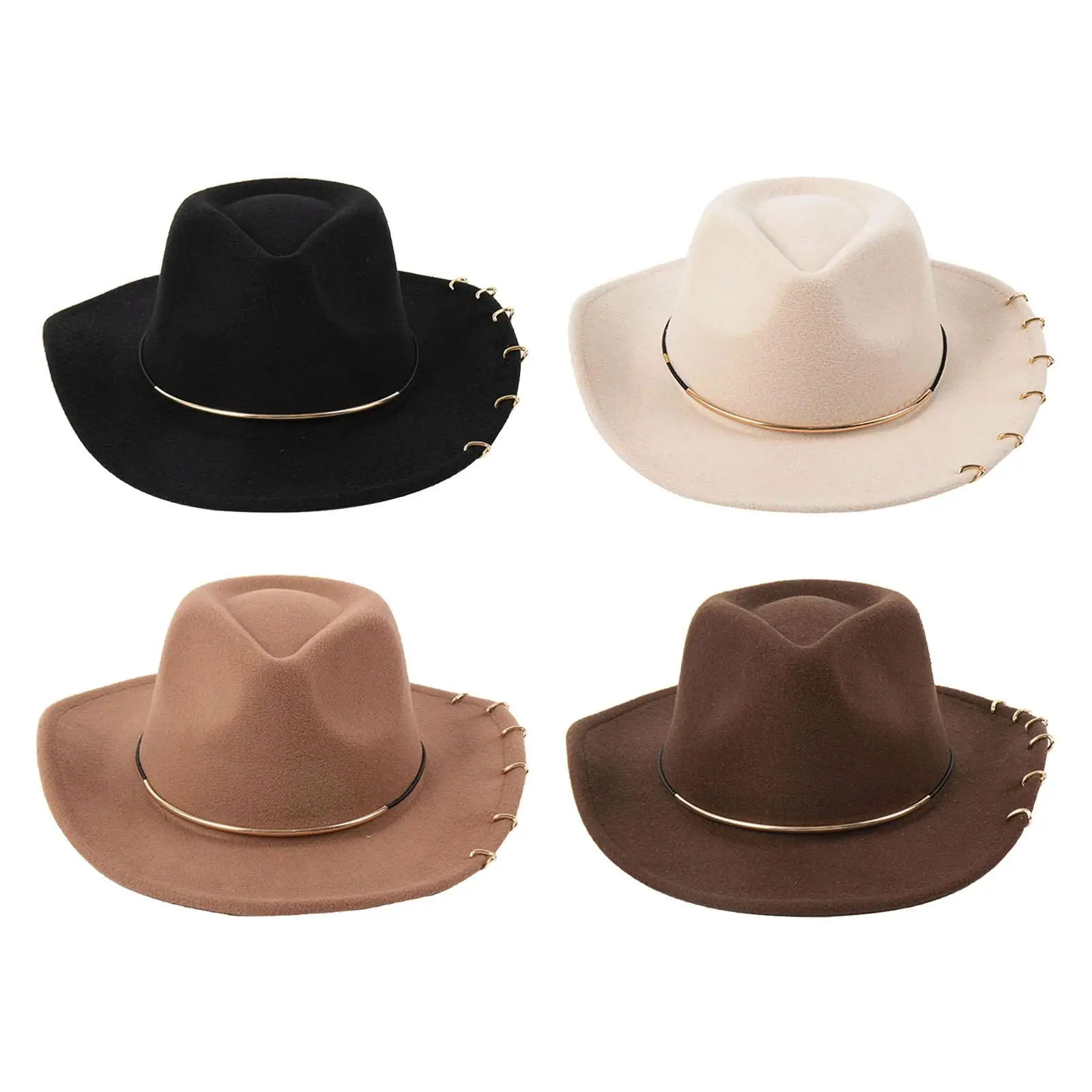 

Cowboy Hat Fashion Sunhat Photo Props Cowgirl Hat for Carnival Fall Hiking