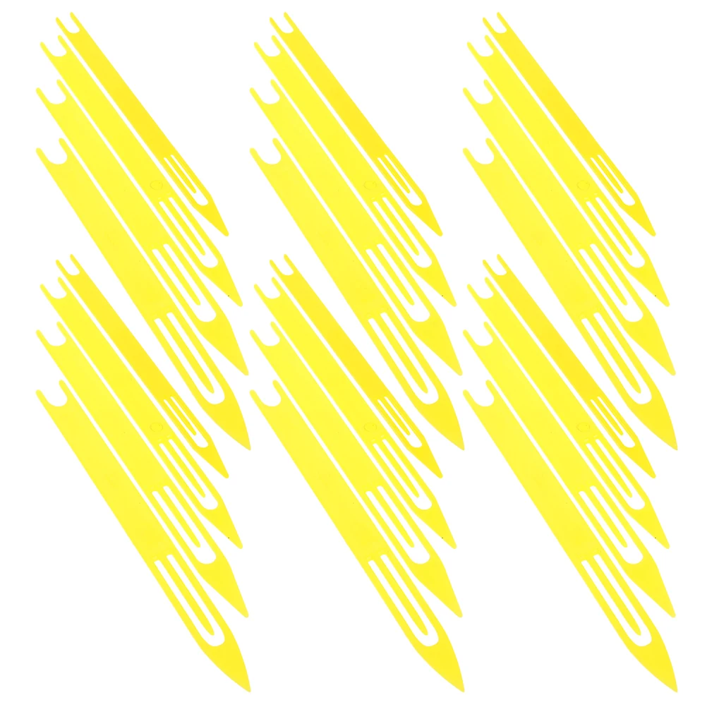 

40 Pcs Mending Shuttle Fishing Net Weaving Shuttles Make up The Yellow Plastic Repair Tools