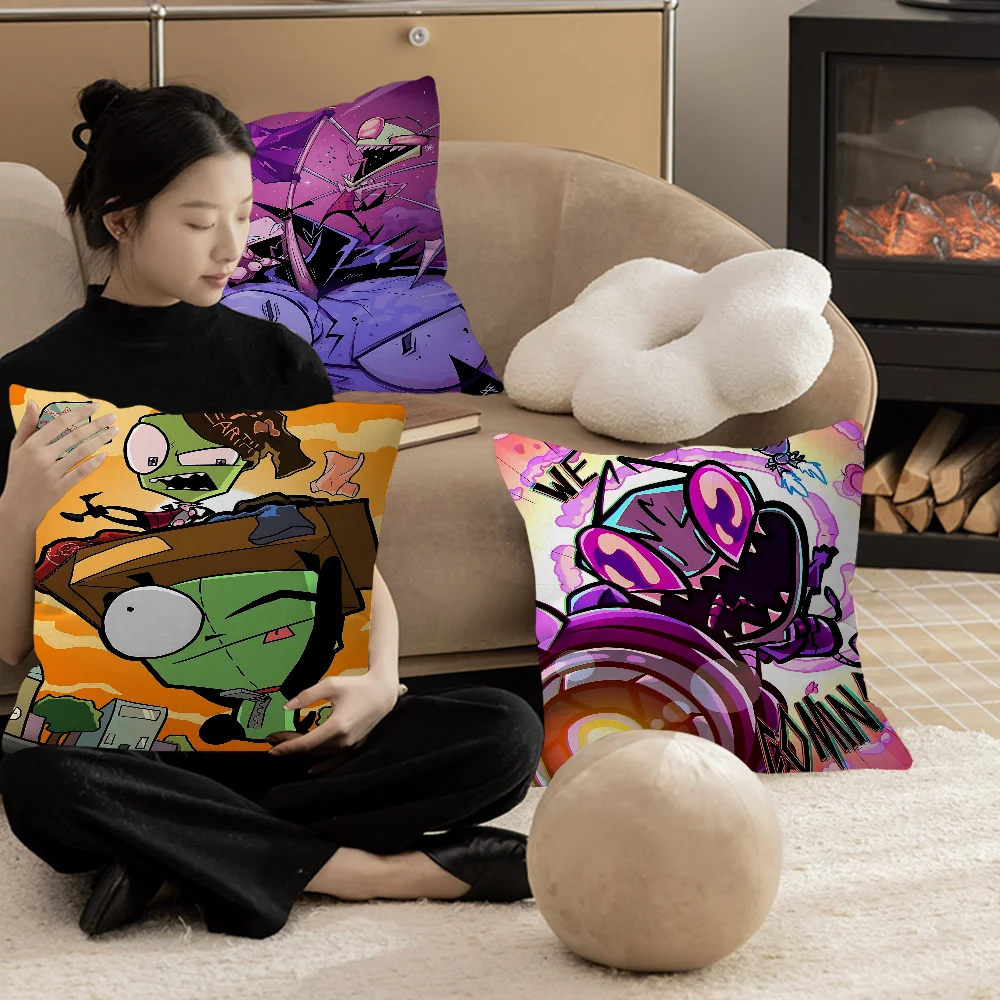 Invader Z-Zim Pillow Cover Sofa Cushion Cover Home Room Decoration Children Gift