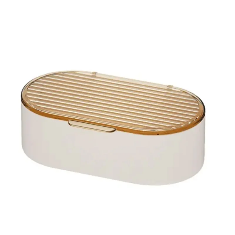 

Double-Layer Soap Dish with Lid Draining Bathroom Soap Case for Traveling Camping Outdoor Use