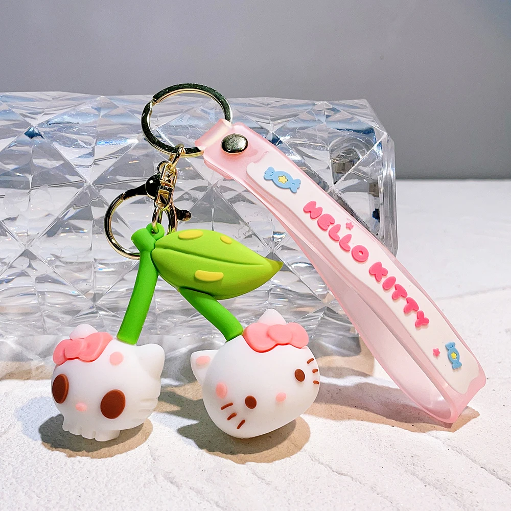 

Sanrio брелок Kawaii Hello Kitty аниме мультфильм мелодия Kuromi Cinnamoroll игрушки милый брелок для автомобиля подарки для девочек и детей