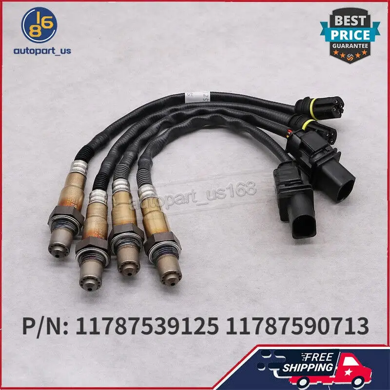 

New For BMW M3 08-13 4.0L (4X) Front+Rear O2 Oxygen Sensors 11787539125&90713#