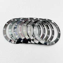 Mod 38mm*30.5mm Sloped Fine Scale with SKX007 Ceramic Bezel Insert Fit SKX007 SRPD SUB GMT Watch Accessories Parts