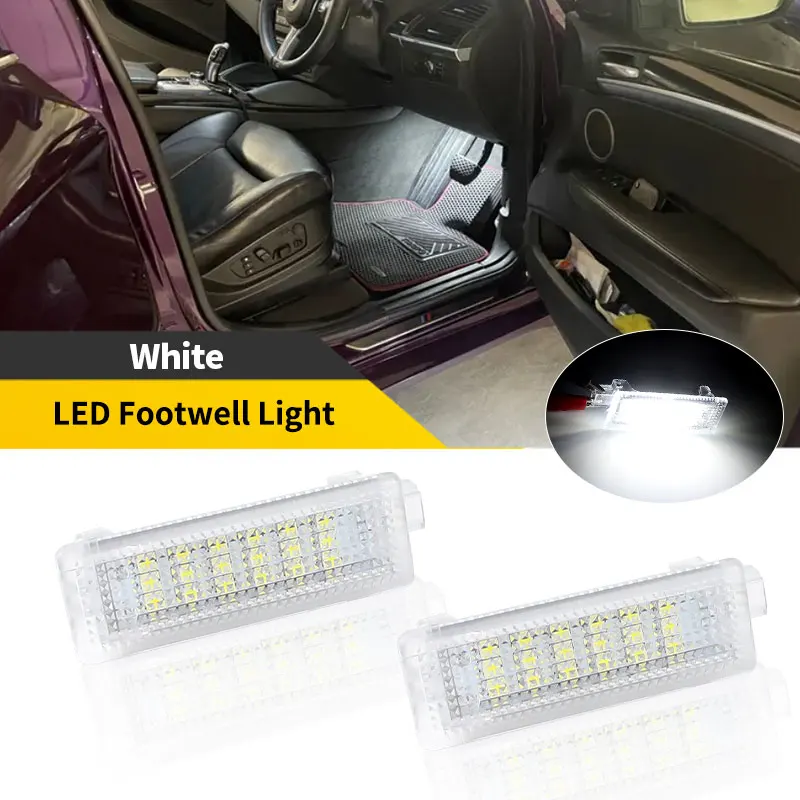 

2 шт. светодиодный светильник для ног под дверью, внутренний светильник для Land Rover LR2 2008-2015/LR3 2005-2009/LR4 2010-2016 OEM # : 63316972605