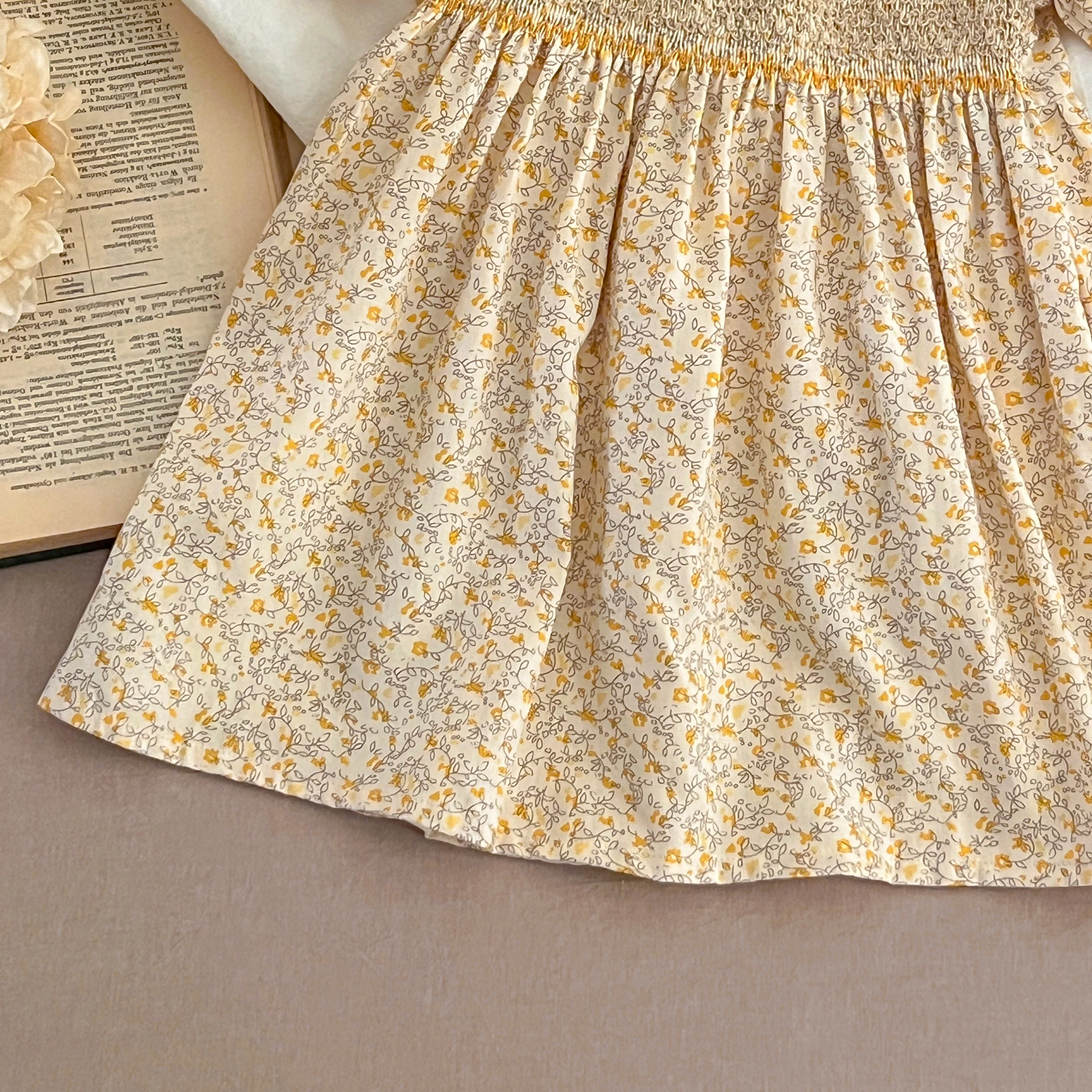 Sommer Baby Kleid Smocking Hand Stickerei Kleidung Kleinkind Mädchen Kleider Baumwolle Kinder Mädchen Puff Ärmel lässig weiches Mädchen Kleid ﻿ – Detail 17
