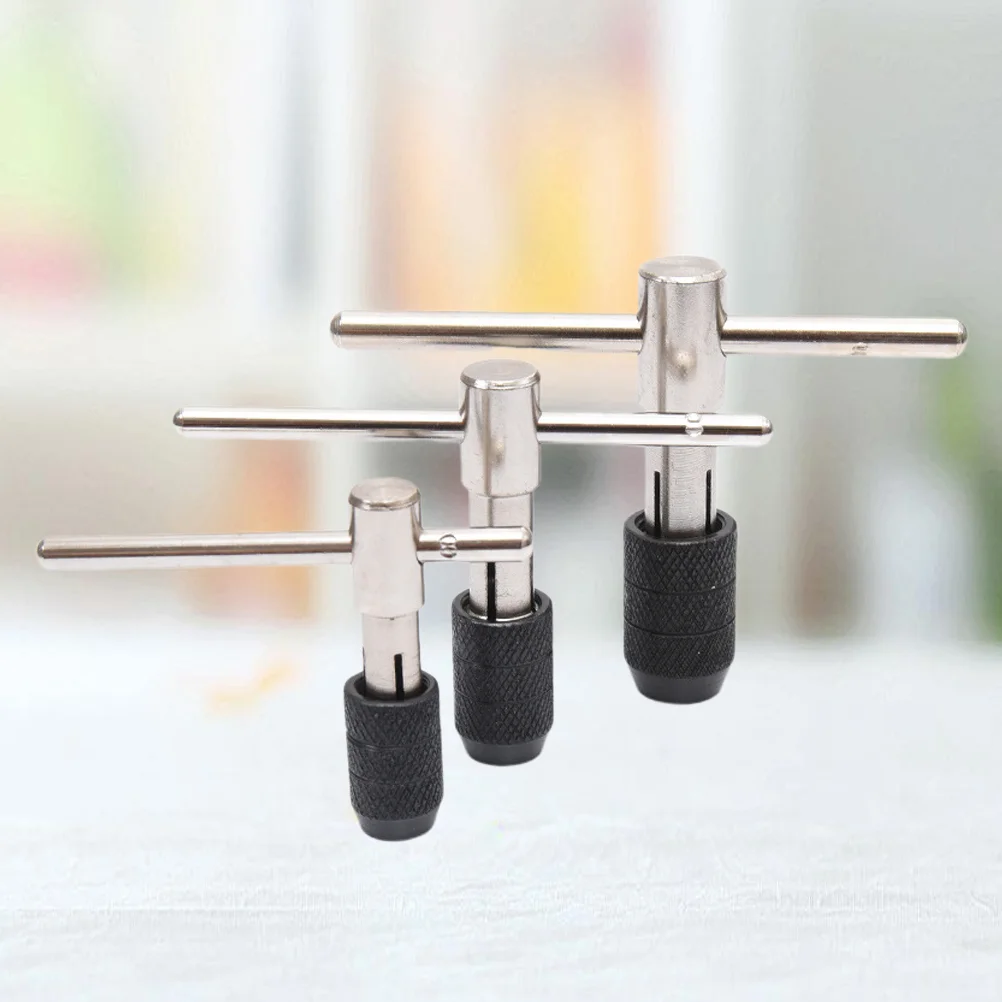 

3Pcs Adjustable T-Handle Tap Ratchet Tap Twisted Wire Tapping ( - M5-M8 -M12) T-handle tap wrench