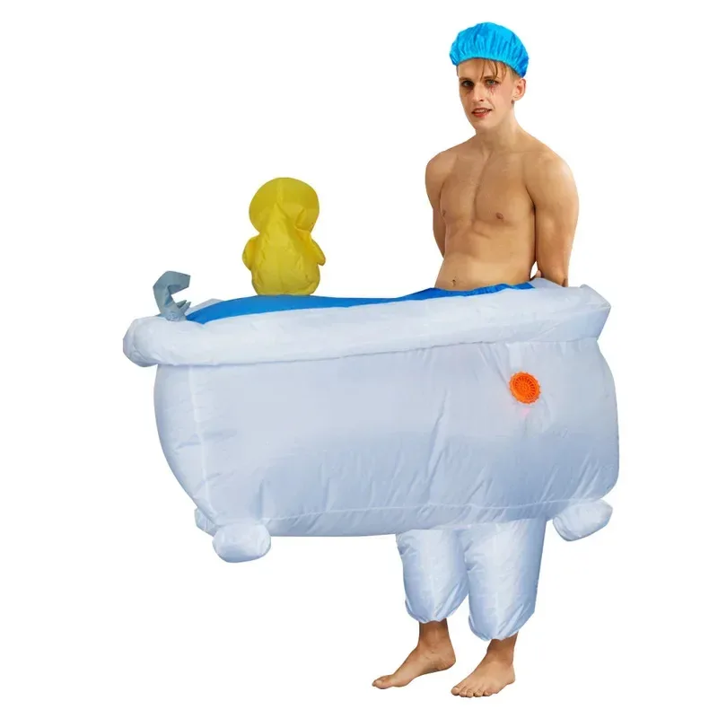 Funny Adult Bachelor Party Bathtub Inflatable Costume Halloween Christmas Carnival Wedding Celebration Cosplay Birthday Gift