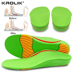 Kids Gel Orthopedic Insoles For Shoes Children FlatFoot Health Sole Boy Girl Sports Running Plantar Fasciitis Valgus Insert Pads