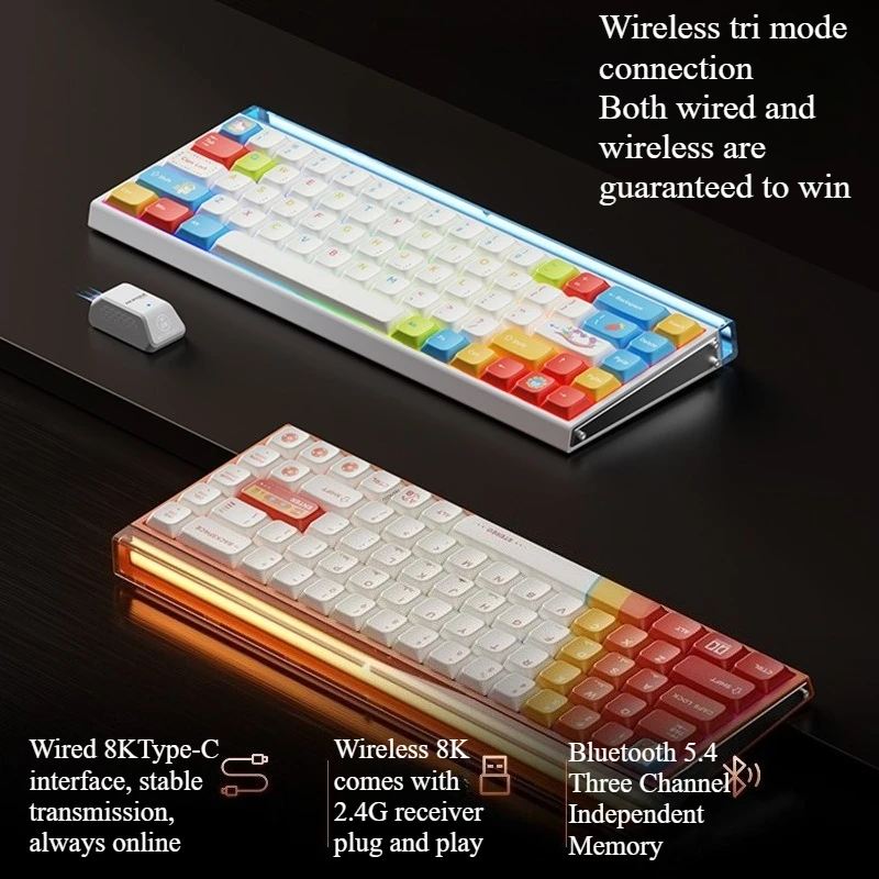 AULA Hero68miniair Magnetic Switch Keyboard Custom Tri ModeDouble 8K Return Rate Low Profile Keyboard Esports Games Accessories