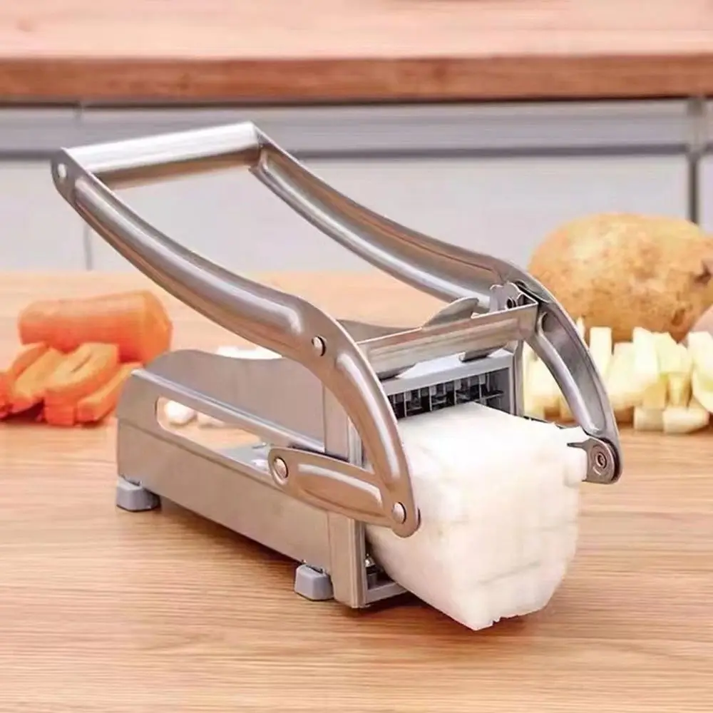 

Stainless Steel Manual Potato Cutter Silver 36/64 Hole French Fries Cutter Machine Rust-proof French Fries Slicer Fruits Cutting