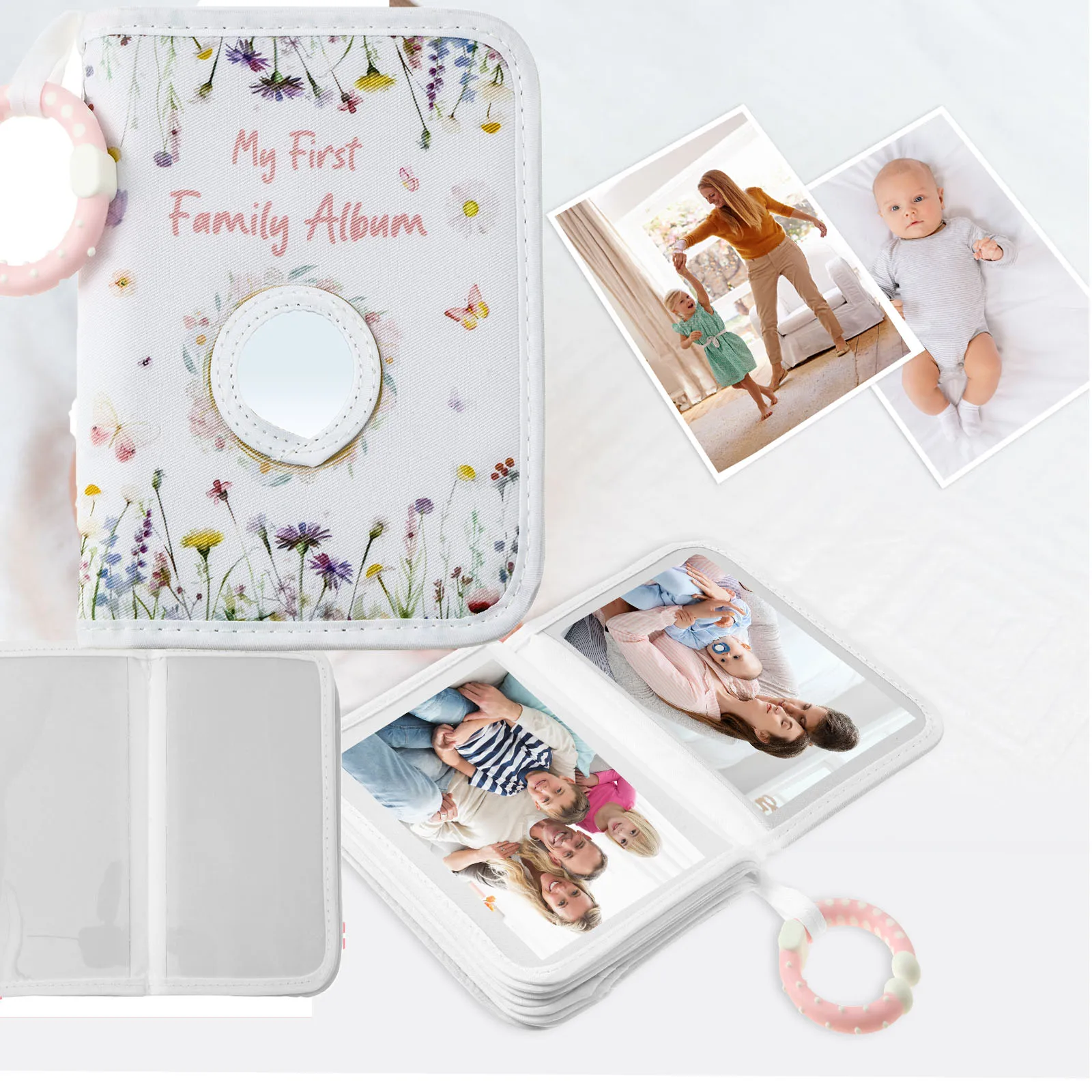 Baby Photo Album First Year Baby Photo Book Growth Babies Albums Shower Guest Diy Giraffe Photography Album with Family record