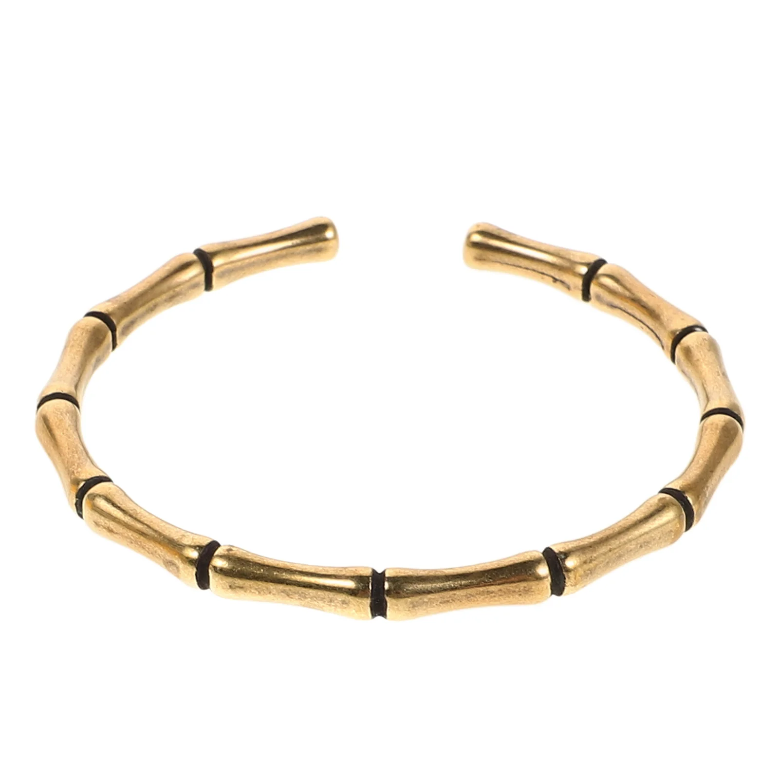 

Bamboo Bracelet H made Open Design Shining Bangle Wrist Cuff Smooth Polished Women Adjustable Brass Trendy Accessories