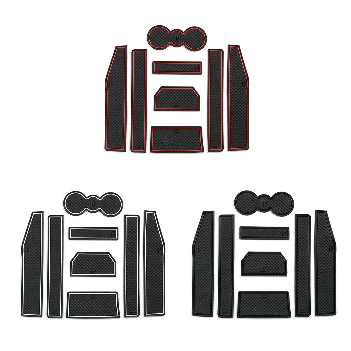For Range Rover Evoque L538 Gate Slot Mats kit 2012-2018 Rubber Non-slip Door Groove Pad Cup Holder Coasters