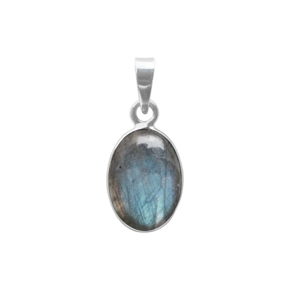 

Labrador Stone 925 Sterling Silver Pendant Ladies Girls Gift, Natural Gemstone Pendant Necklace