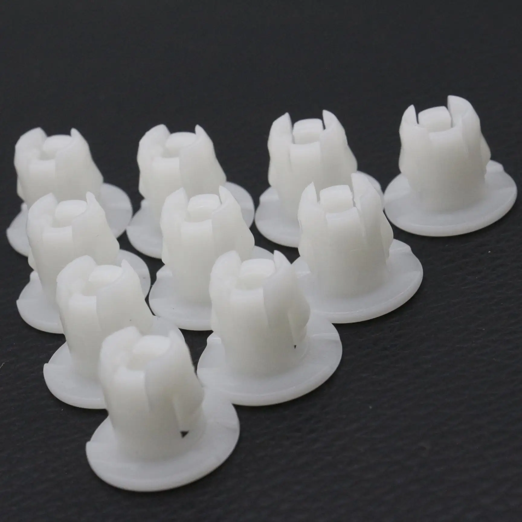 10 pcs Headliner Nuts Clips Fit For Mitsubishi Lancer 2002-2007, Mirage 1993-2002 White Nylon Fastener Retainers | MB817060