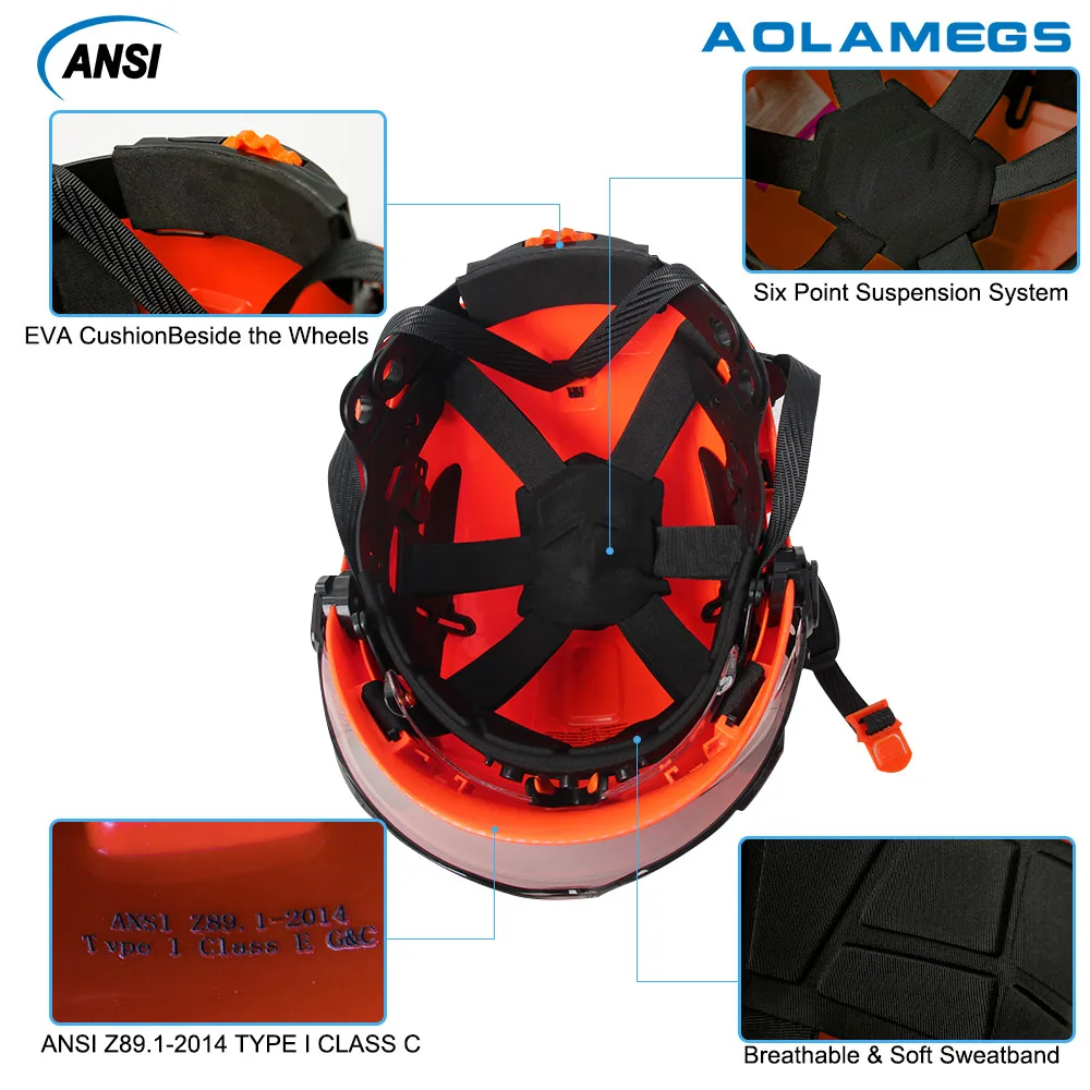 CE Bright Color Carbon Fiber Safety Helmet  w/ Double Goggles ABS Protective Equipment Helmets Engineer Construction Hard Hat