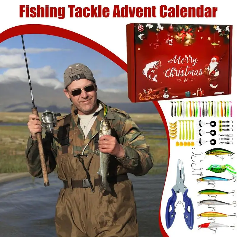 Fishing Christmas Advent 24 Days Fishing Tackles Kit Countdown To Christmas Calendar For Fishing Lover Fishing Accessories