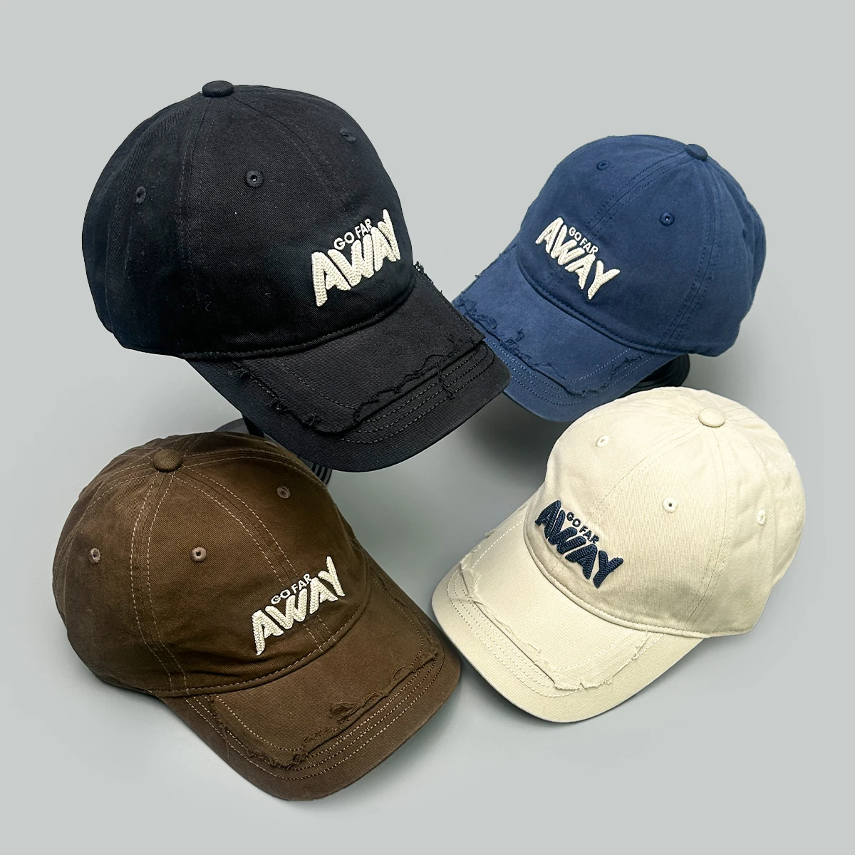 

Personal Broken Style Embroidered Letters Baseball Hats New Men Women Sunshade Outdoor Versatile ins Fashion Retro Peaked Caps
