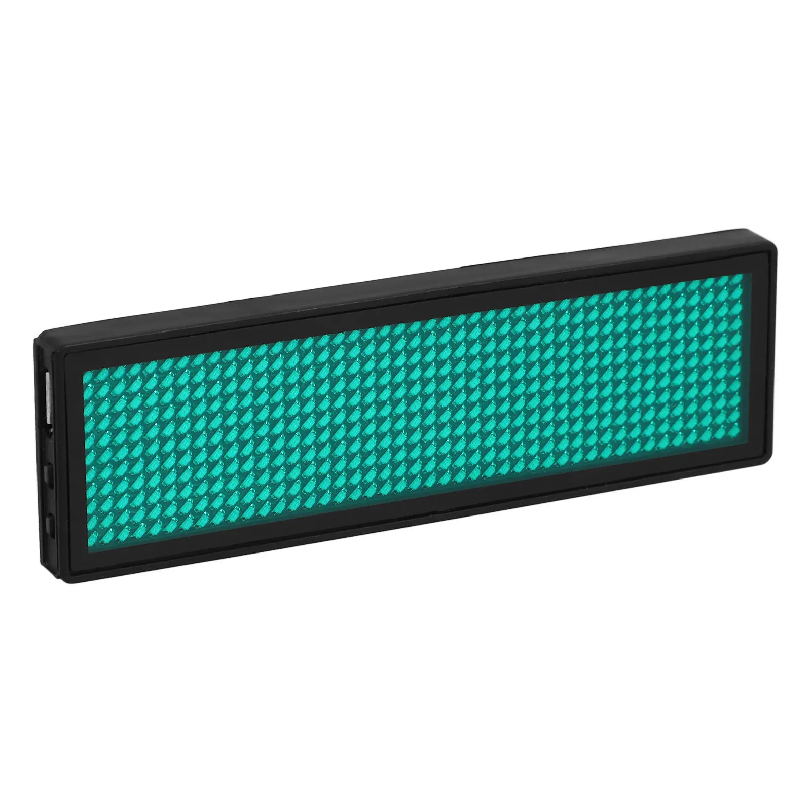 

Rechargeable LED Name Tag Green Display Programmable Digital Signage Bright Scroll Screen for Bars Clubs Ktvs Business Badges
