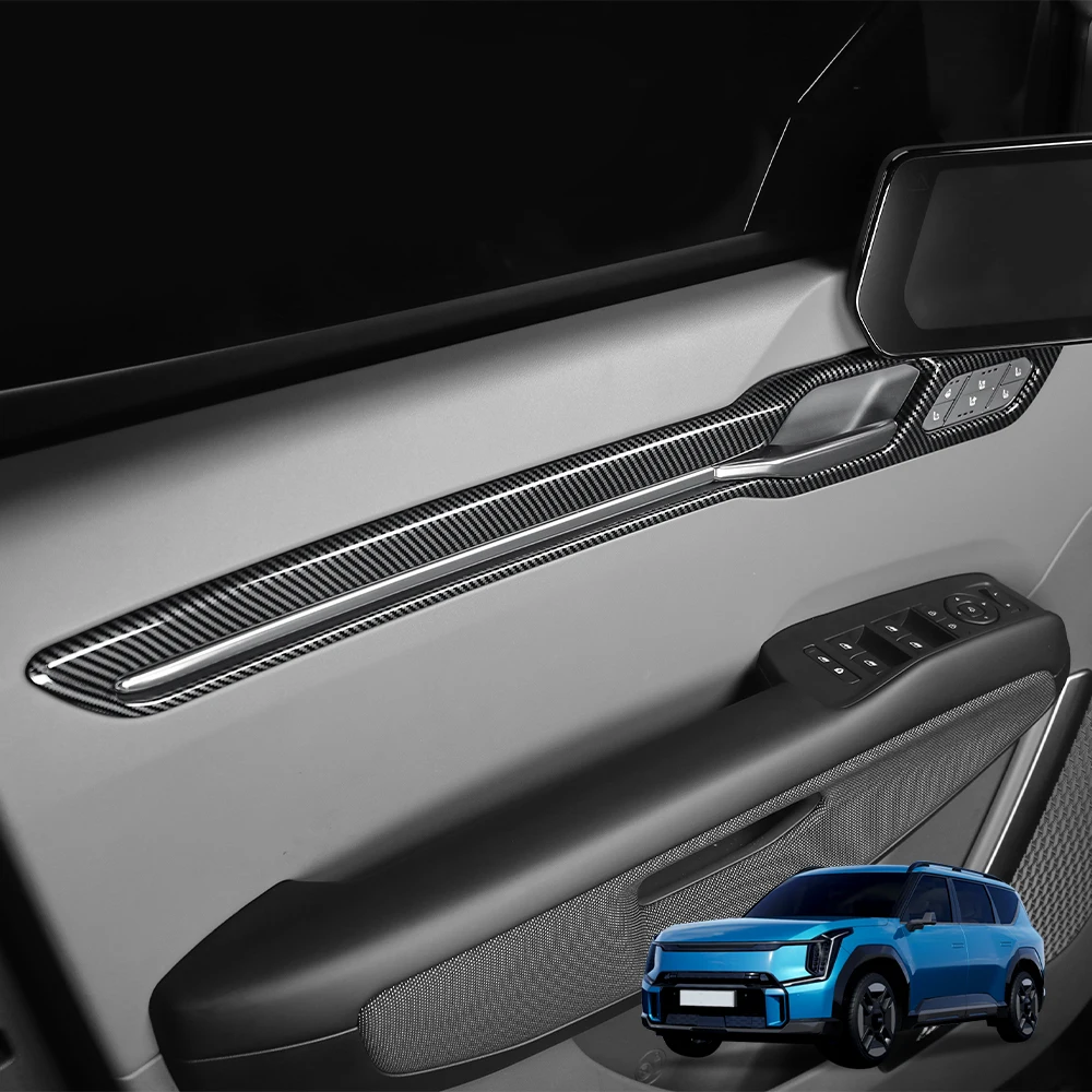 

6Pcs For Kia EV9 2024-2025 LHD/RHD ABS Interior Mouldings Upper Inner Door Panel Cover Trim Car Accessories