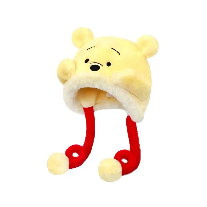 ディズニーぬいぐるみ耳保護帽子、プーさんクマ帽子、かわいい創造的なアニメーション映画のキャラクター、パーソナライズされた漫画、ベルベットの暖かい帽子、新しい