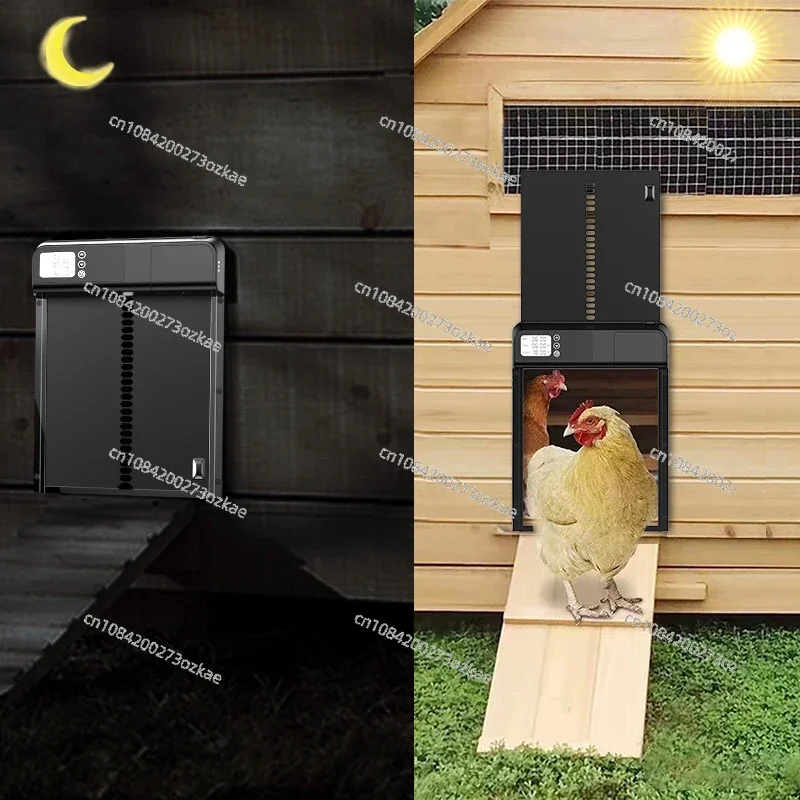 New Automatic Induction Opening and Closing Chicken Coop Door Light-sensitive Pet Door Household Smart Chicken Coop Door Chicken