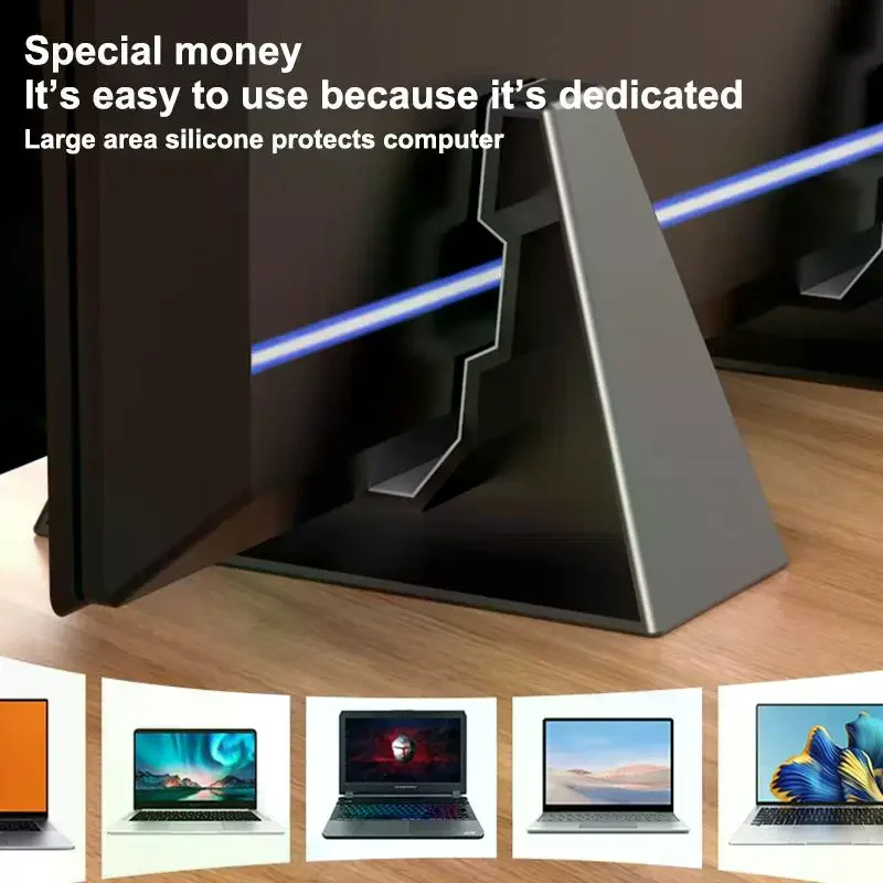 Desk Vertical Laptop Stand Desktop Organization Space-Saving Design ABS Plastic Notebook Holder Support Tablet Stand