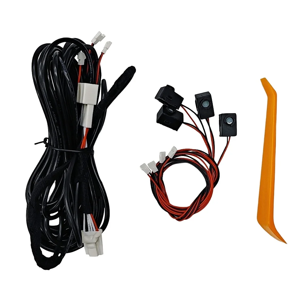 

Для Toyota Land Cruiser Prado J250 LC250 2024 2025: Светодиодные атмосферные полосы Ice Blue для интерьера автомобиля, подсветка ног, 2 шт.