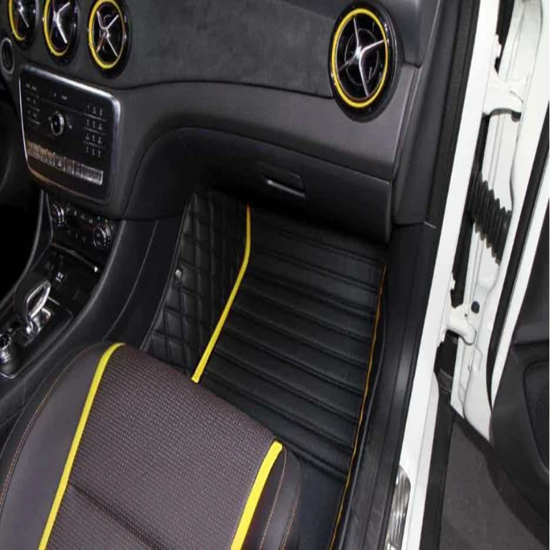 OMANE Custom Car Floor Mats For Mazda 3 BK 2003-2008 All Weather Auto Accessory Foot leather Carpets Fashion Rugs Pads view 2