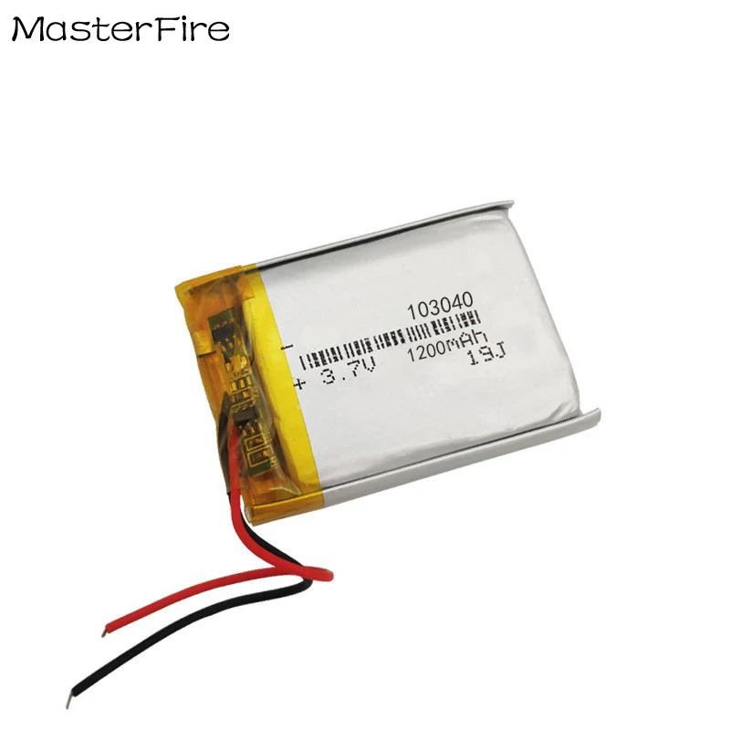 

103040 1200mah 3.7V Lithium Polymer Battery For GPS Navigator Bluetooth Headset LED Light Rechargeable Li-polymer Batteries