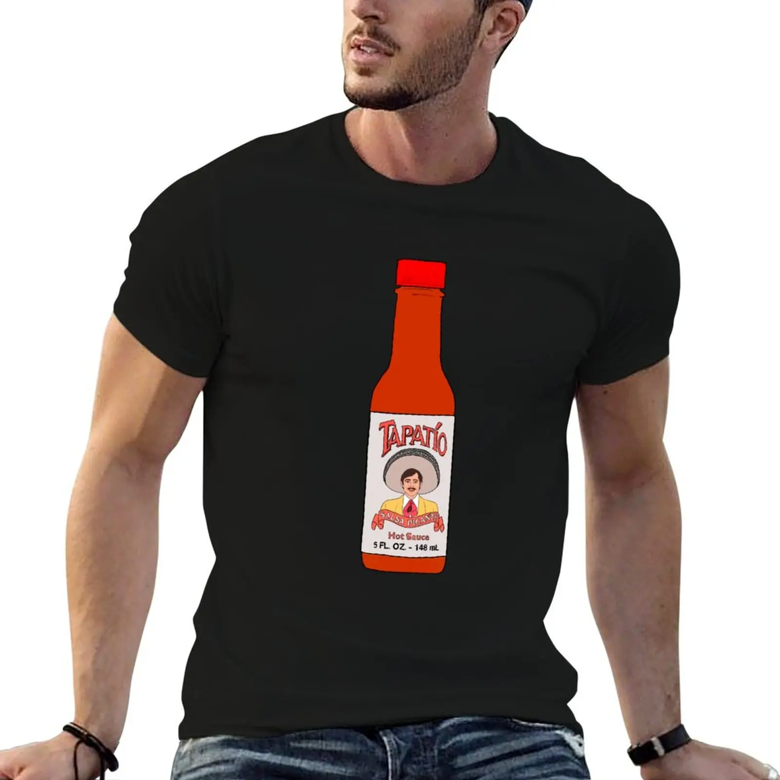 Hombre para camisas adhesivas salsa camiseta camisetas dibujo ajuste hombre Tapatio slim t gráfico de salsa caliente