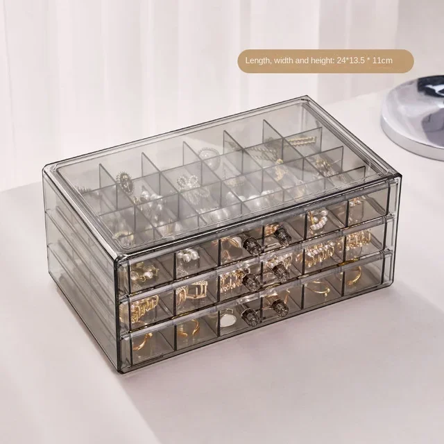 Drawer Style Transparent Jewelry Box Large Capacity Ring Earring Necklace Acrylic Jewelry Sorting Box Jewelry Box Organizer