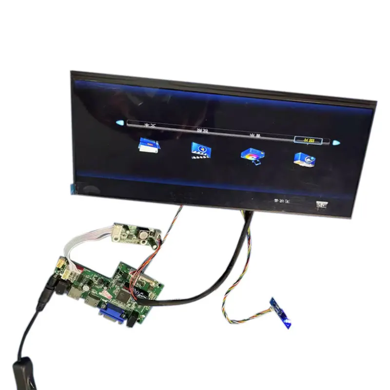 BOE 12.3 Inch Bar LCD Display Kit 41 Pins 1920x720 Resolution ADS High Brightness 800 HDMI VGA For Automotive Display Cabinet