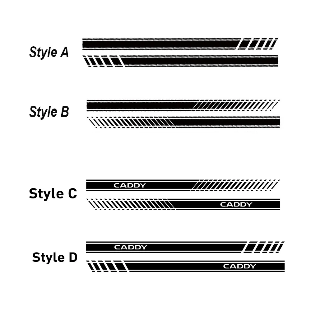 2PCS Car Door Side Stickers For Volkswagen VW Caddy MK1 MK2 MK3 MK4 2 3 4 Maxi Kombi Camper Van Vinyl Decals Tuning Accessories view 6