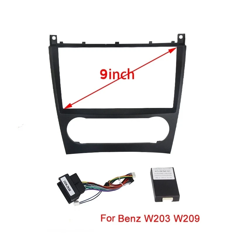 

For Benz W203 W209 Central Control CD Host Modified Large Screen Machine Panel Android Navigation Frame Line Protocol Box