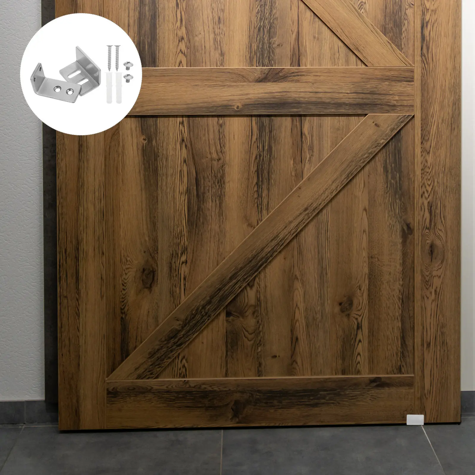 

Adjustable Floor Guide for Sliding Barn Doors Plastic Bottom Door Limiter Easy Install Pre Grooved Non Grooved Door Hardware
