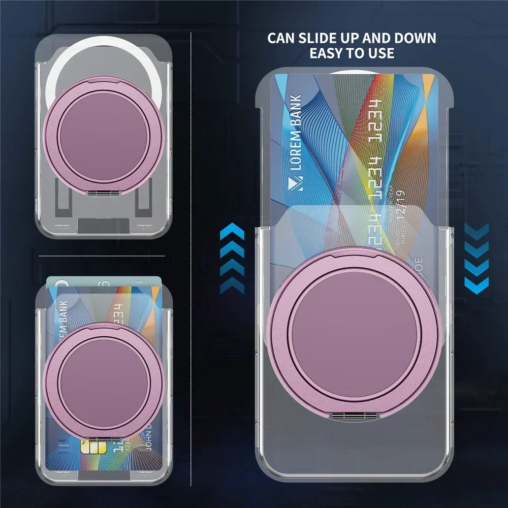 YpClear magnétique pour Magsafe étui portefeuille pour IPhone 17 Pro Max 15 14 16Samsung S24 S25 Ultra fente porte-carte anneau support couverture