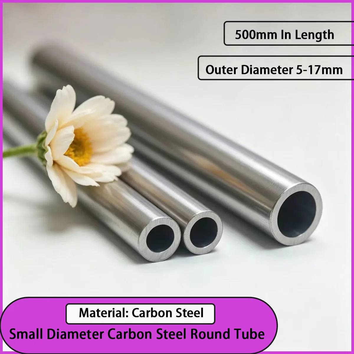 

Small diameter carbon steel round tube with an outer diameter of 5-17mm is used for mechanical parts, hardware structures, etc