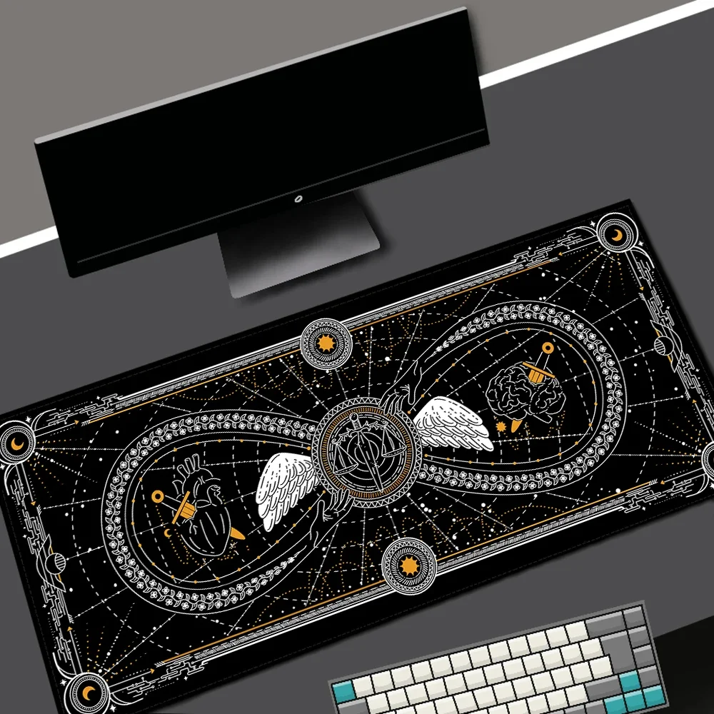 아트 화이트 스페이스 마우스 패드 노트북 사무실 데스크 매트 게이머 액세서리 카와이 마우스패드 게이밍 키보드 컴퓨터 마우스 카펫