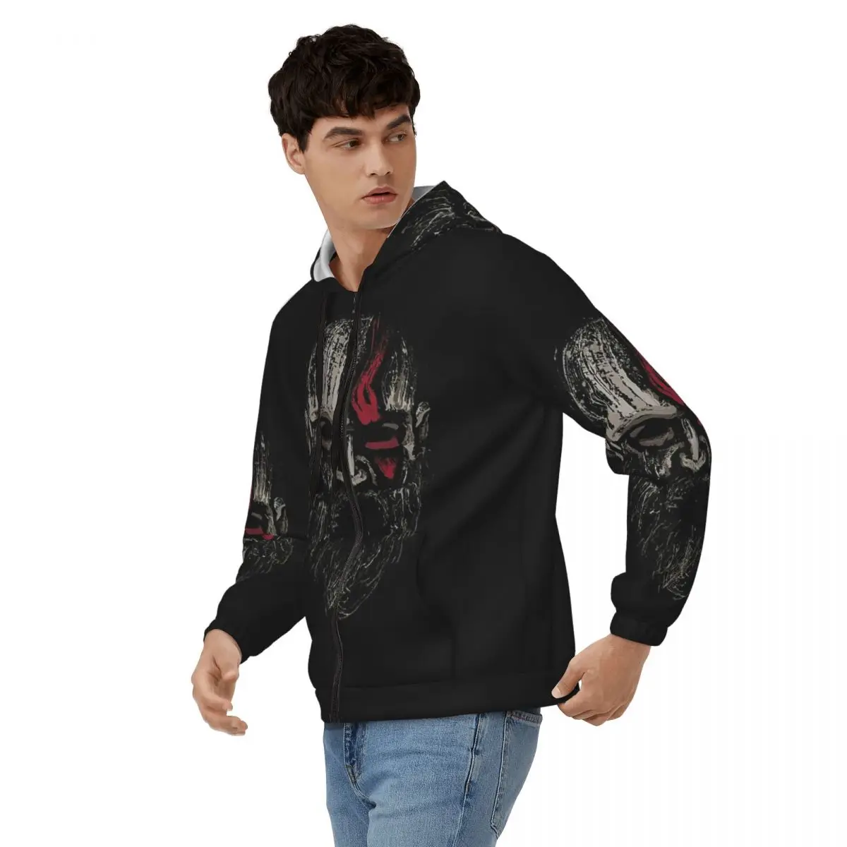 Game God Of War Kratos Spartan Ghost Zipper Hoodies Harajuku Pullover Autumn Winter Men Women Sweatshirts Long Sleeve Tops