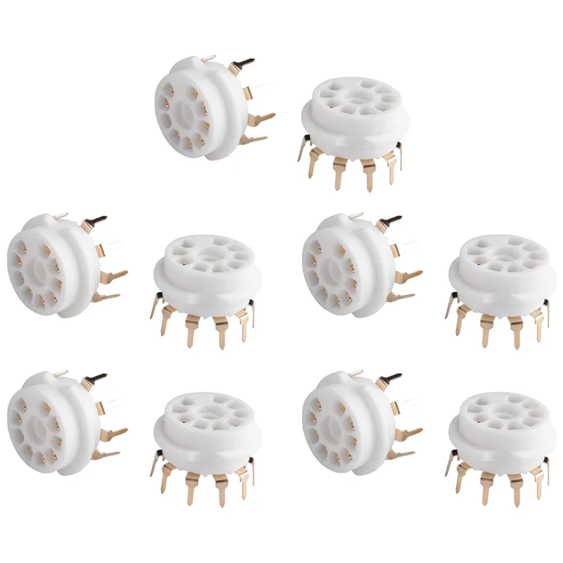 LJL 10 Uds PCB 9Pin B9A enchufe de tubo de vacío Audio HIFI amplificadores DIY para 12AX7 12AU7 12AT7 ECC81 ECC82 ECC83
