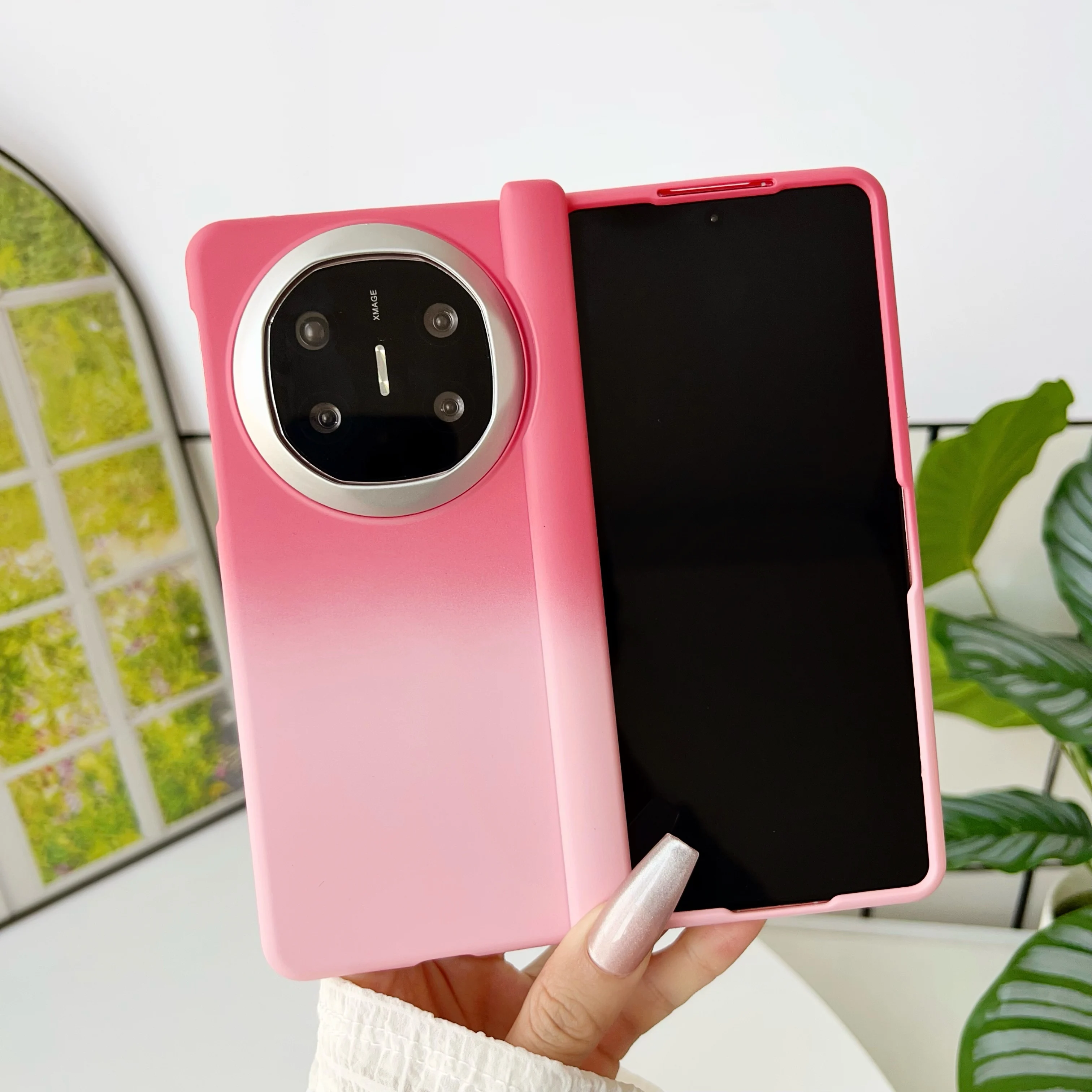 For Huawei Mate X6 X5 X3 Case Magsafe Gradient Texture Hrad Plastic Protector Mobile Phone Cover view 3