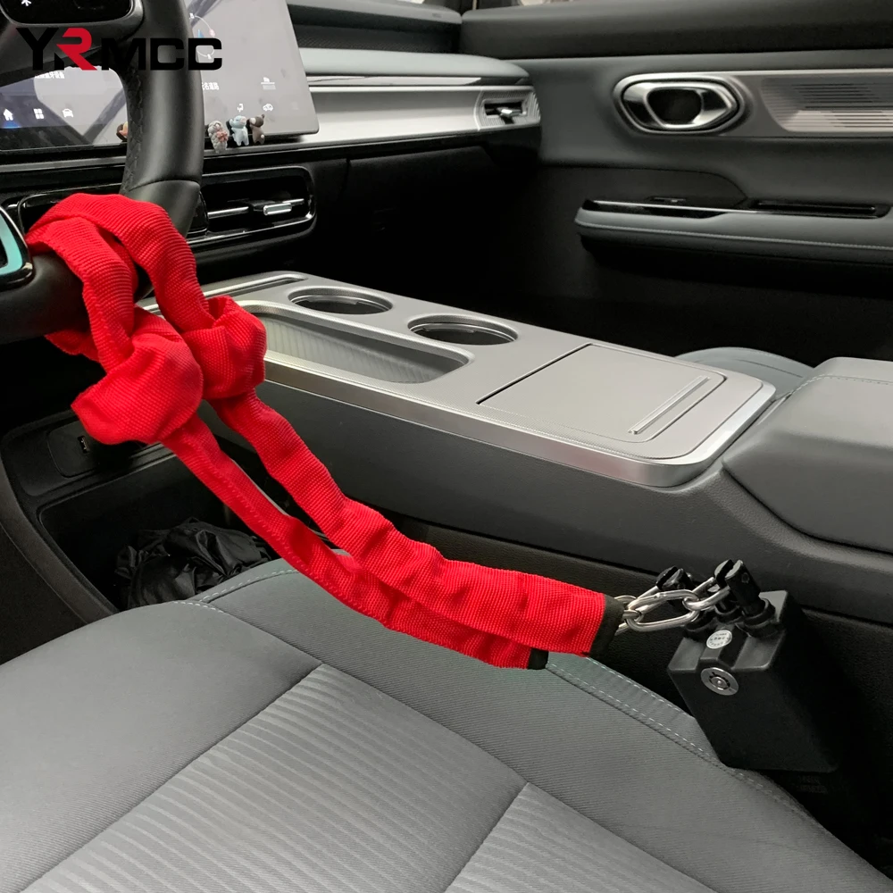 Car Steering Wheel Lock with Seat Belt Buckles Sturdy Lock Universal Theft Prevention Anti Theft Lock Tools for Car Accessories