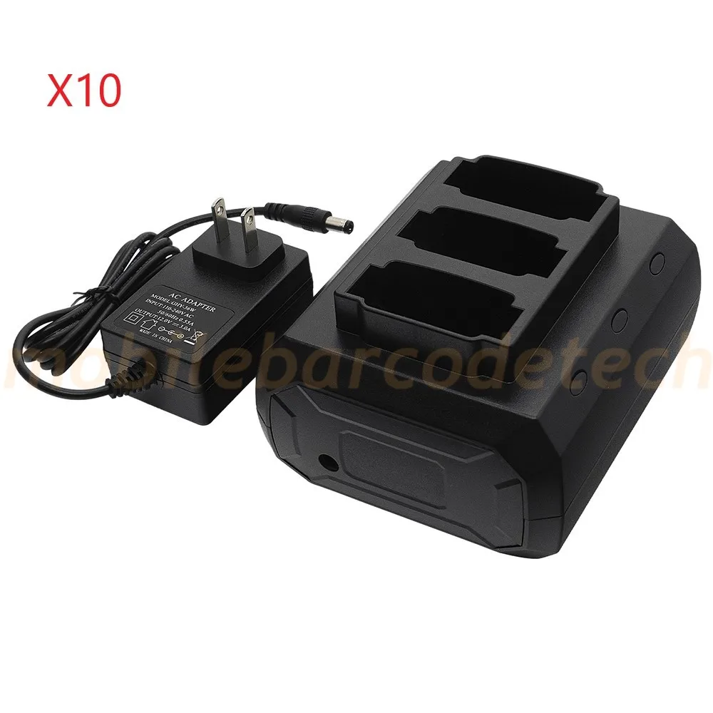 10pcs 3-Slot Battery Charger for Zebra MC93 MC9300 MC930B MC930P Barcode Scanners