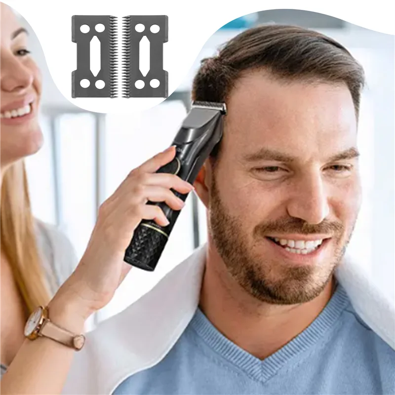 قاطعة بديلة لشفرة التسوق المنزلية، 28 شفرة بديلة لقص الأسنان، ماكينة قص بفتحتين، أسود