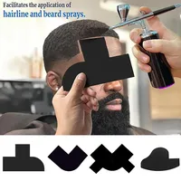 4Pcs Set Hairline Enhancement Card Beard Shaping Tool Kit Lineup Guide Perfect Styling Edging Shape Up Tool Hairline Barber