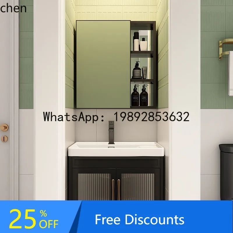 

large apartment bathroom cabinet combination bathroom wall-mounted washbasin ceramic integrated washbasin