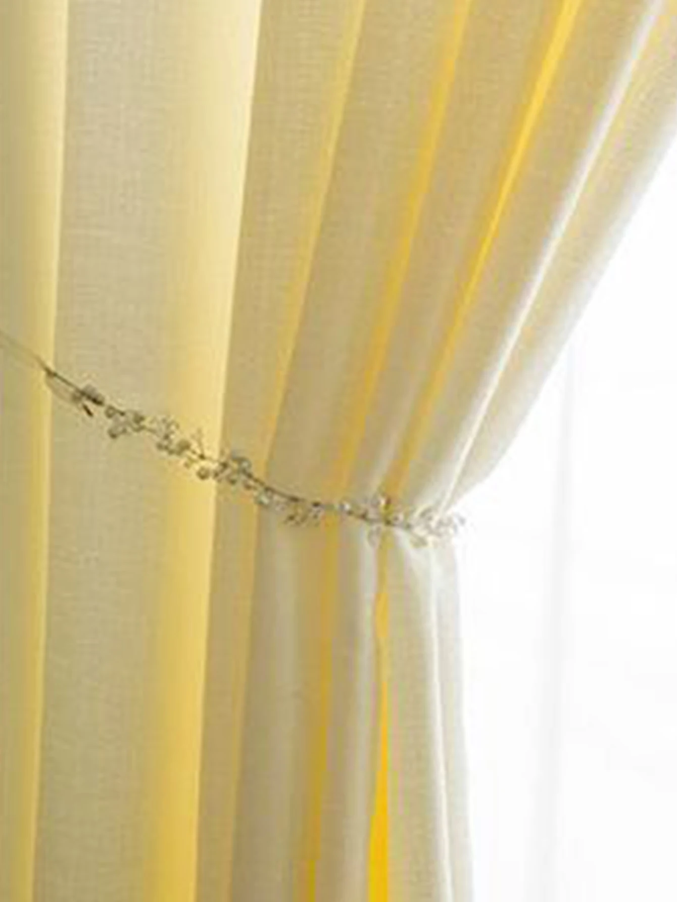 Screen Curtains Dreamy Curtains Yellow Screen Curtains High-End Feeling Bedroom Bay Windows Sun Protection And Heat Insulation